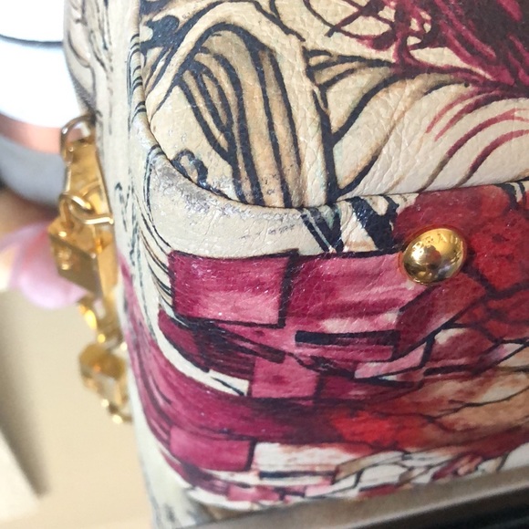 Rare PRADA Cream Leather Cervo Lux Fairy Satchel Bag - Picture 8 of 14